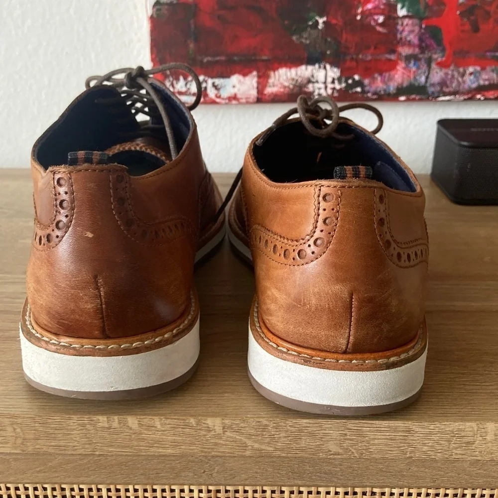 Cole Haan Tan Brogue Oxfords